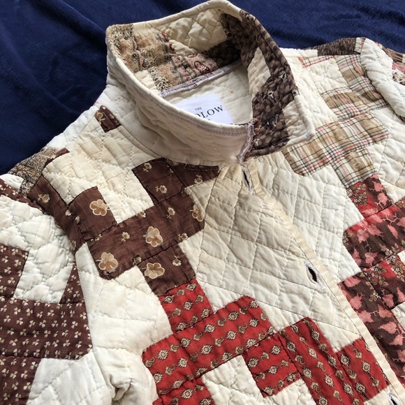THE LUDLOW SHOP brand new rare 1800s friendship quilt crop coat small medium S/M - Picture 10 of 15